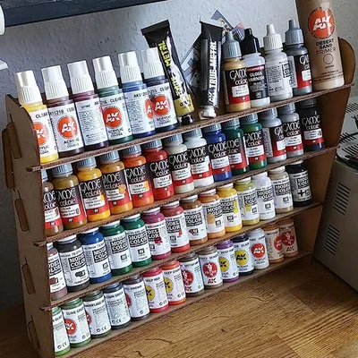 Multi-brand wall paint racks